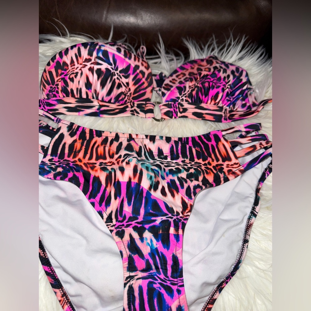 Venus Pink and Orange Patterned Bikini